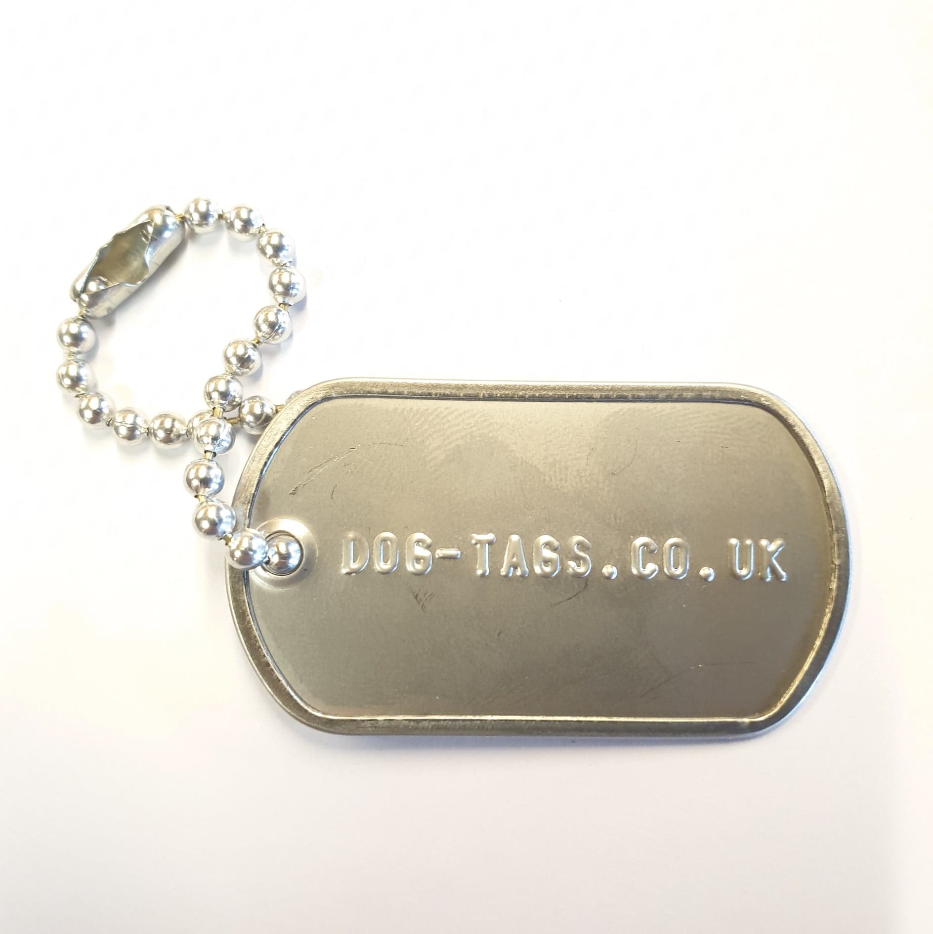 Single Dog Tag With Short Ball Chain Special Offer - Printed