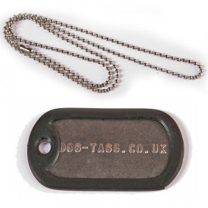 NHS DISCOUNTED Single Dog Tag Set With Long Chain - Printed